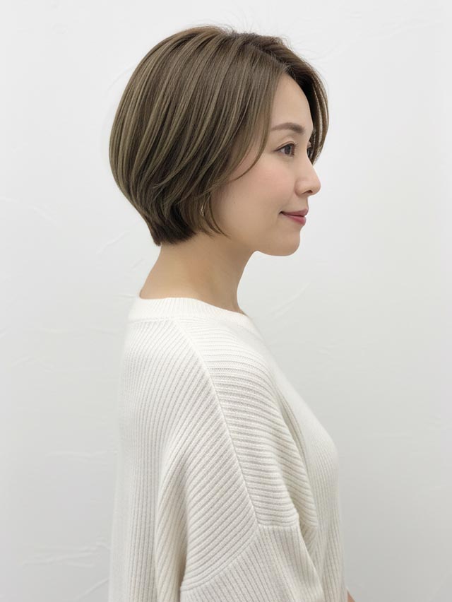 大人上品ショートボブ【キセラ川西】